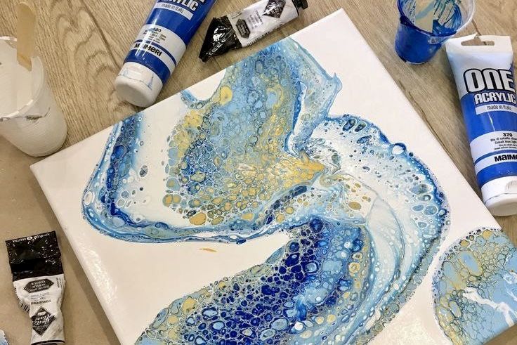 Приглашаем вас на мастер-класс в технике fluid art